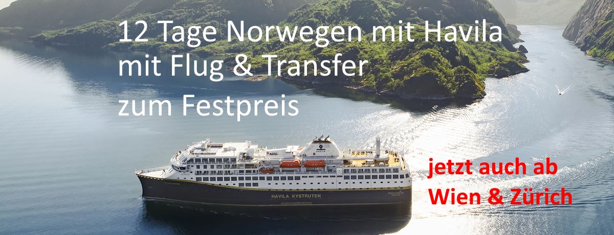 Havila mit Flügen ab Wien und Zurich