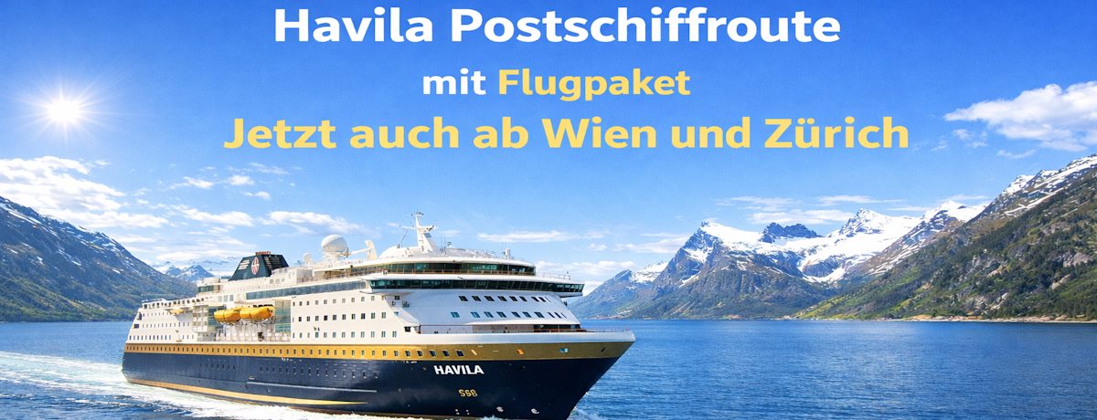Havila mit Flügen ab Wien und Zurich