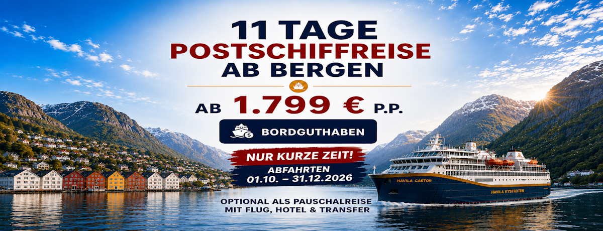 Havila Postschiffreise BKT mit Bordguthaben
