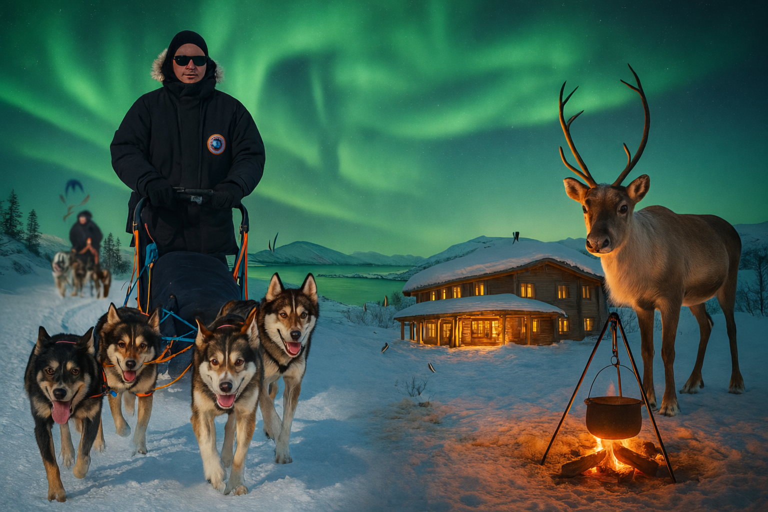 Nordlichter:  Tage Nordlichtreise Finnisch Lappland