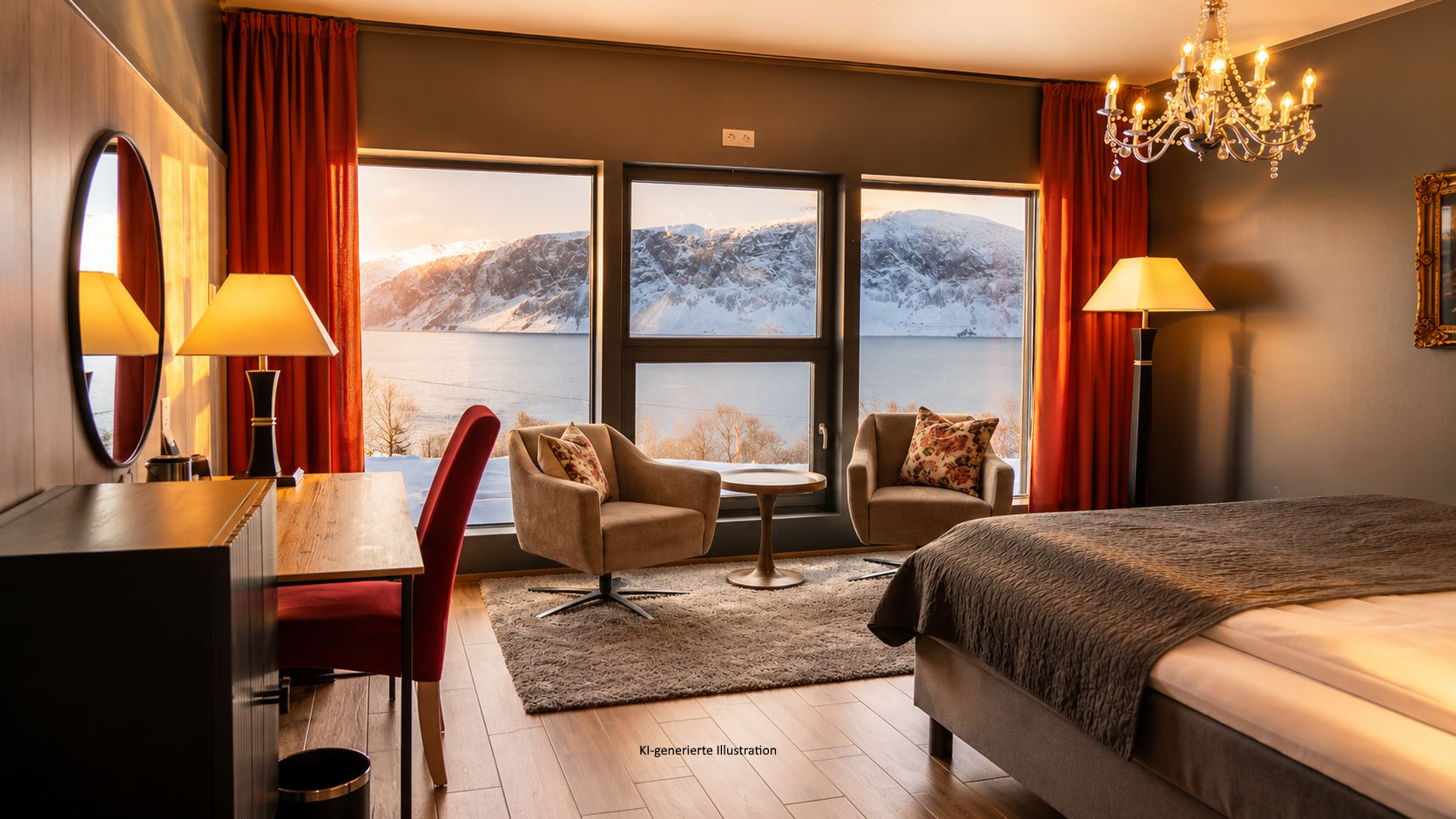 Nordlichter: Arcticpanoramalodge Superiorzimmer