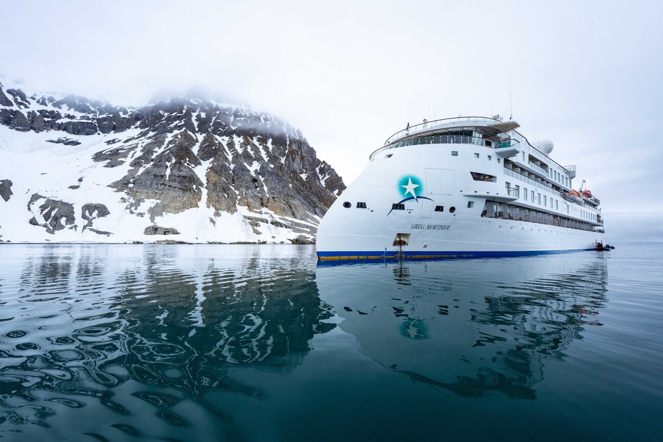 Expeditionen: Die Greg Mortimer in Burggerbukta, Svalbard, Spitzbergen