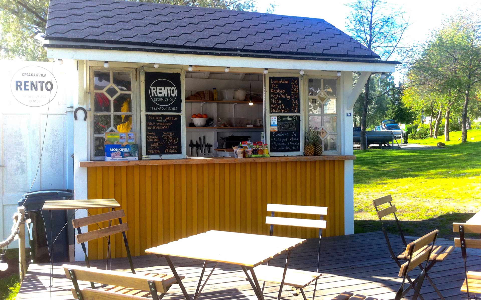 Sommer: Finnland Joensuu Rento Cafe Foto Rento