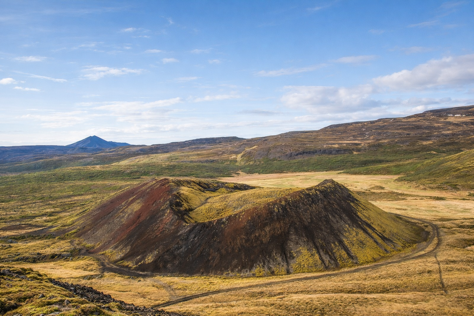 Rundreisen: Grabrokarfell Krater
