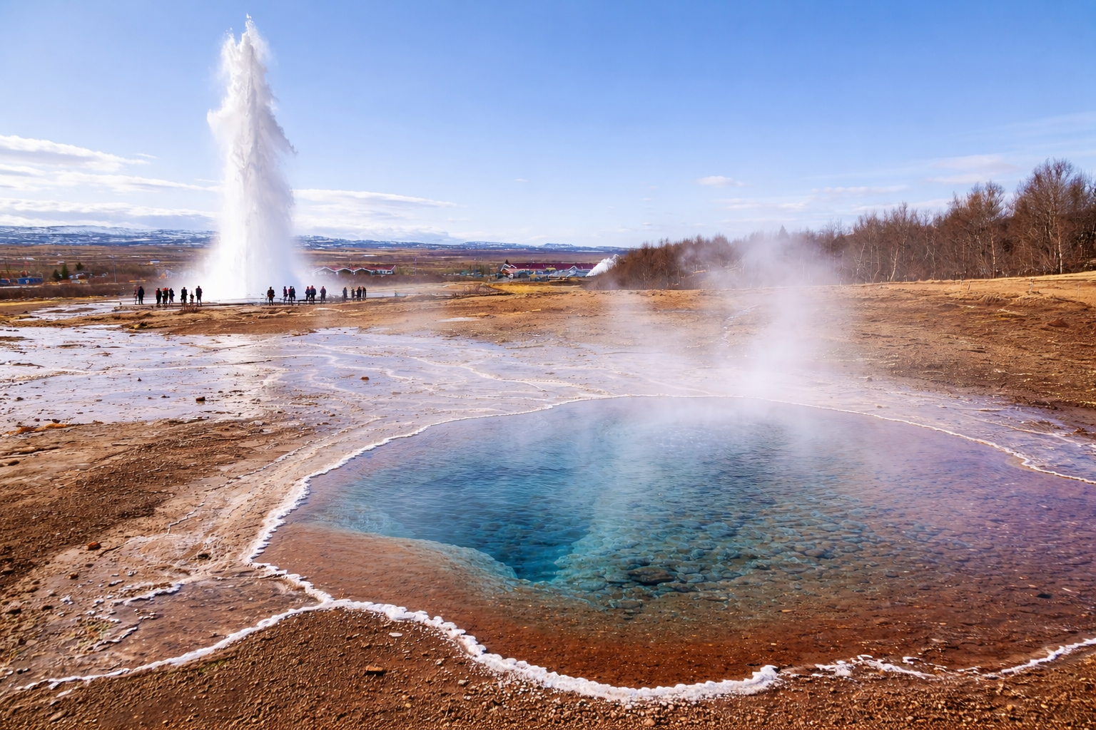 Rundreisen: Gullfoss Geysir