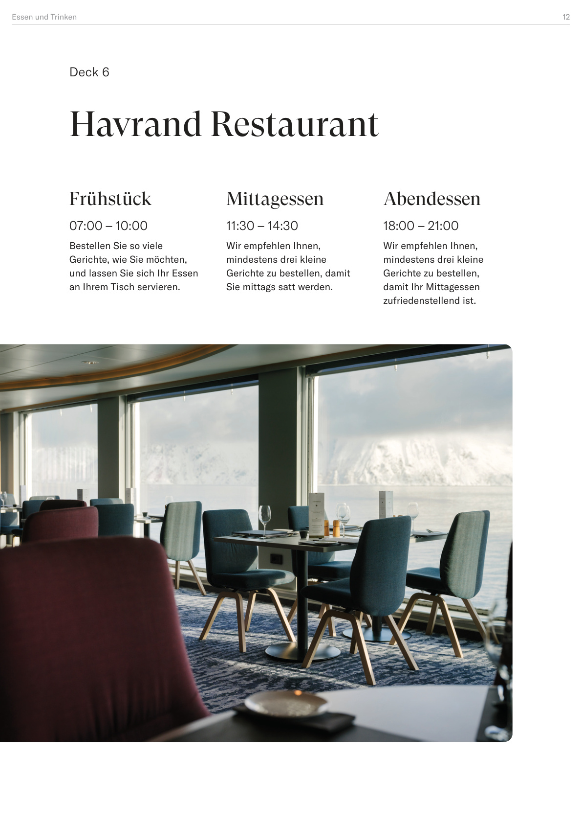 Havila: Havila Reiseplan Seite