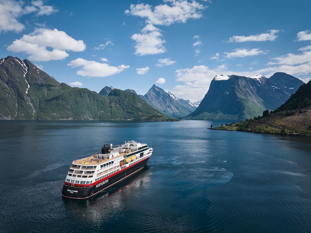 Hurtigruten: HurtigrutensMSTrollfjordintheNorwegianFjords PhotoCKristianDale
