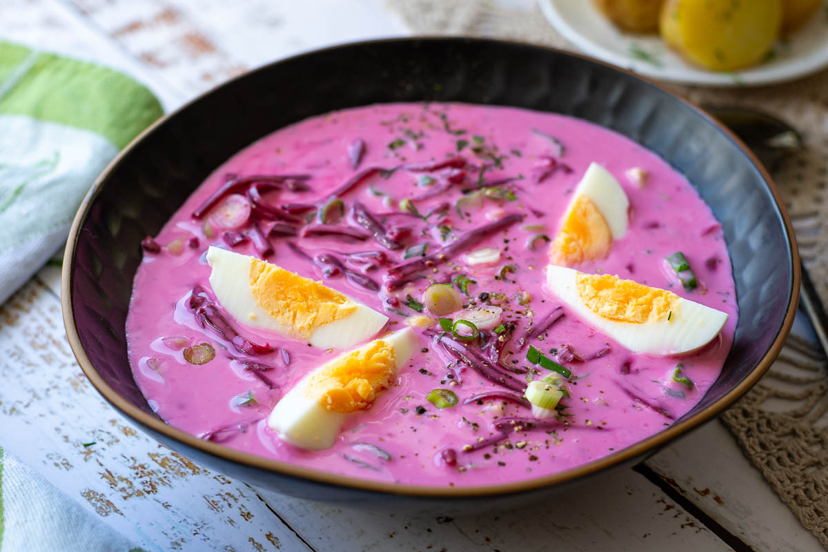 Sommer: Litauen Fischsuppe Saltibarsciai