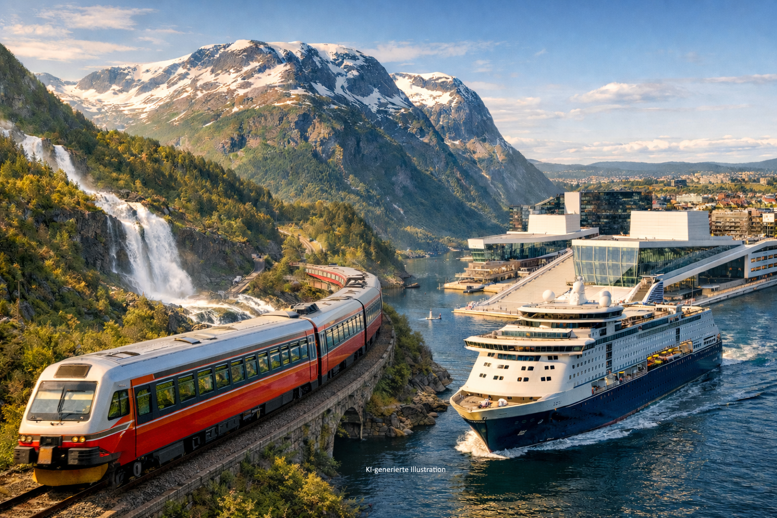 Bahn: Norwegen ab Kiel  Tage mit Bergenbahn und Color Line