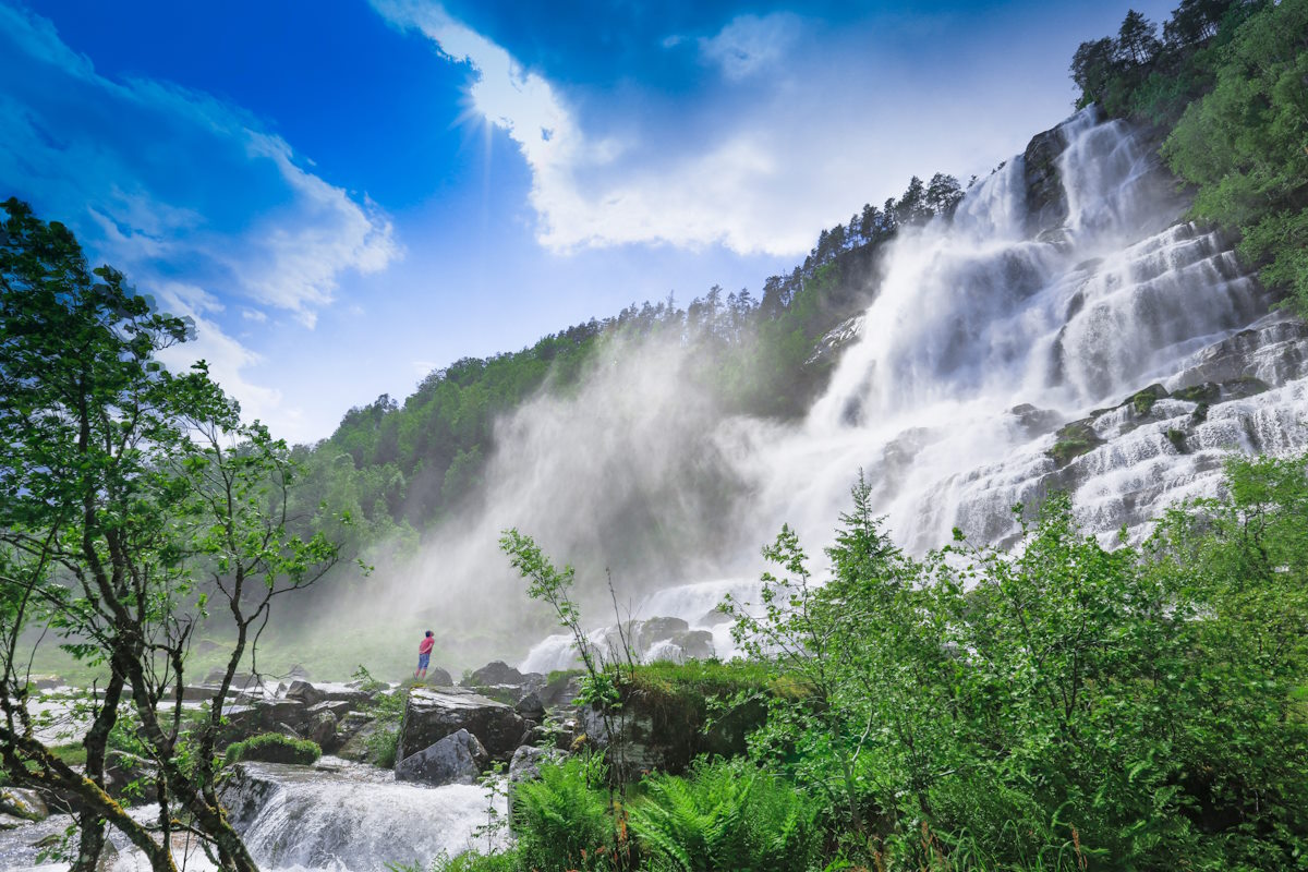 Rundreisen: Norwegen, Voss Wasserfall