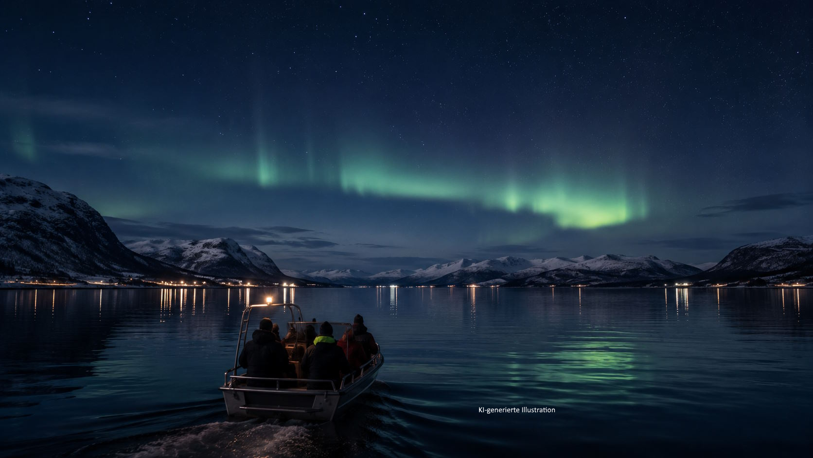 Nordlichter: Polarlichtbootstour