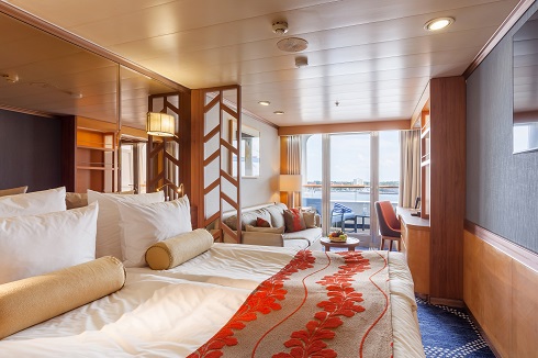 Nicko cruises: aussenkabine mit balkon