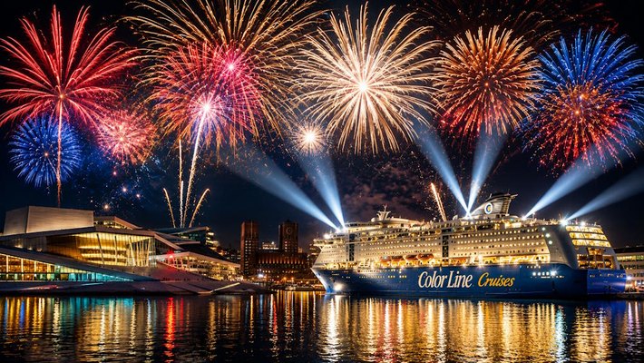 Color Line Silvesterreise Kiel Oslo mit Feuerwerk